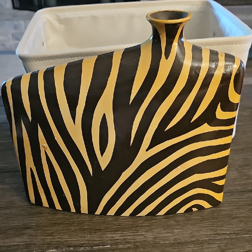 Zebra Print Vase